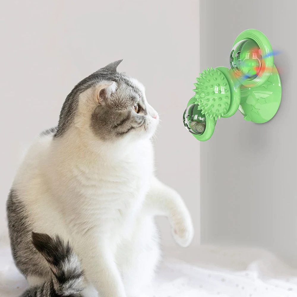 

Windmill Interactive Pet Dog Cat Toy Whirling Turntable Teasing Tickle Puzzle Toy For Cats Dogs Playing Training Entertainment