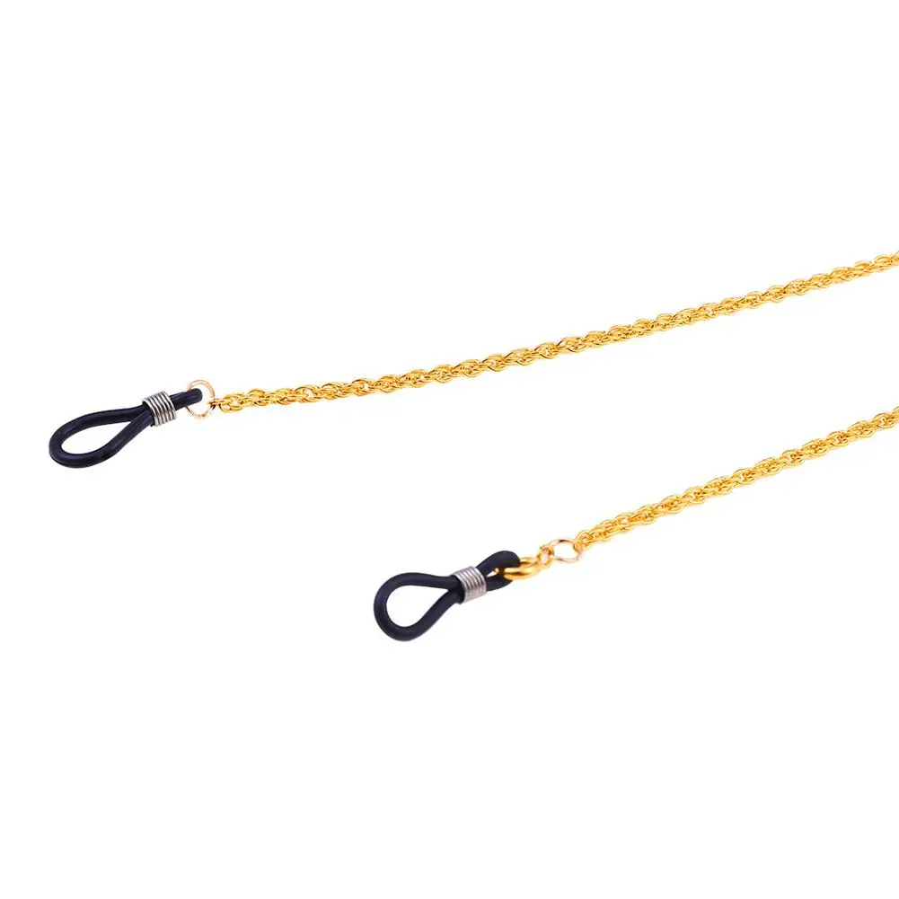 Модные женские очки золотого цвета цепочка для солнцезащитных очков держатель шнурок веревка очки противоскользящее ожерелье металлический ремешок шнур