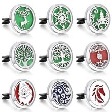 Ароматерапия ювелирные изделия автомобильный парфюмерный диффузор Рождественская елка жизни диффузор эфирное масло колье аромараспылитель кулон медальоны