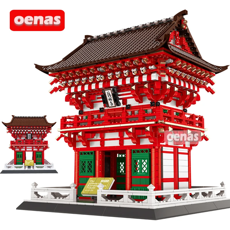 2049PCS MOC Architecture Japan Kyoto Niomon Of Kiyomizu-Dera Assembled Building Blocks Construction Brick DIY Kit Kids Toys Gift