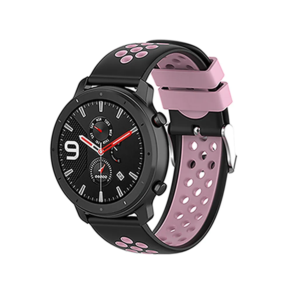 22 мм силиконовый браслет для huawei Watch GT для Ticwatch pro/E2/S2 для samsung/Asus/LG/Garmin Смарт часы ремешок браслет