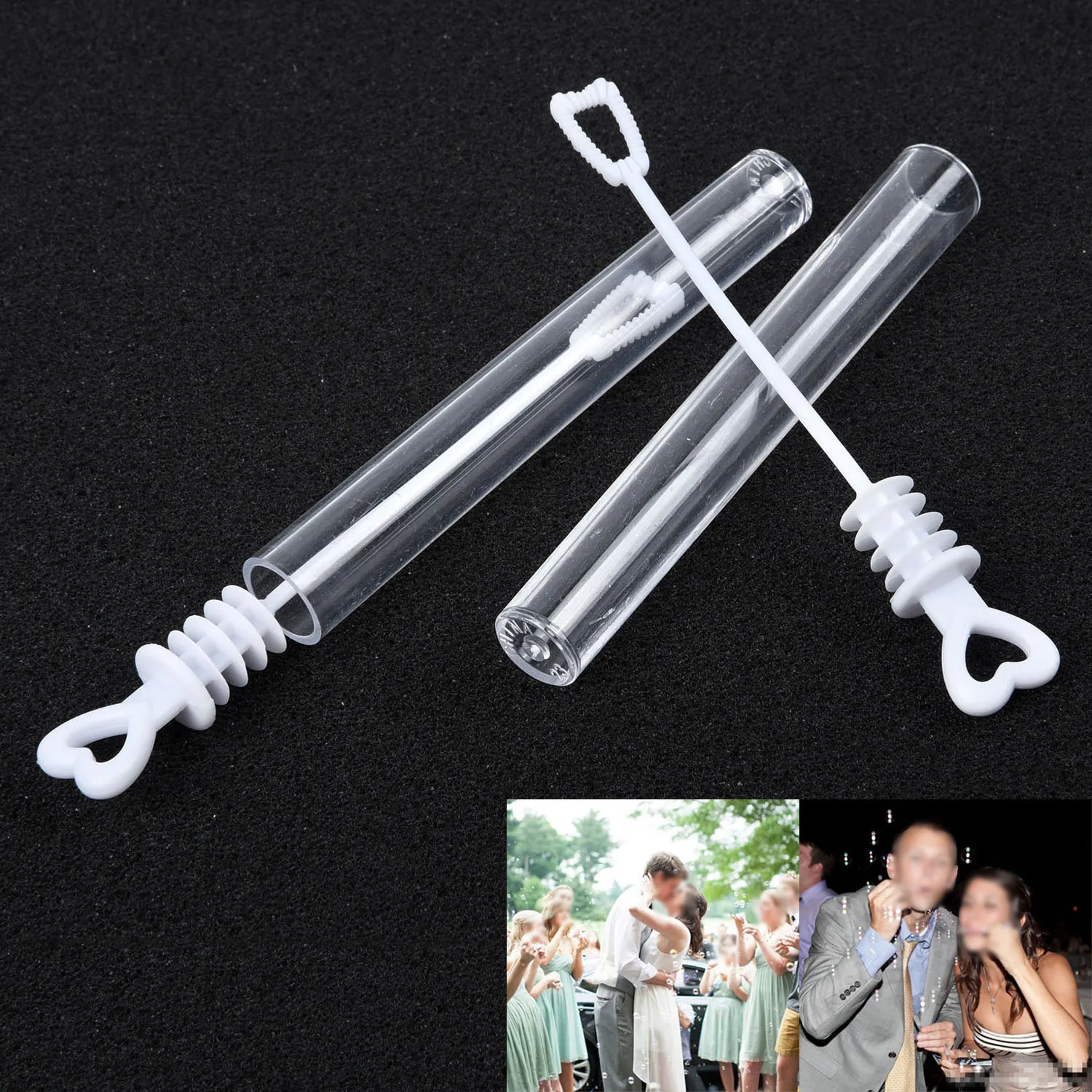 Love Heart Wand Tube Bubbles Soap Bottle Wedding Party Ornament Supplies New