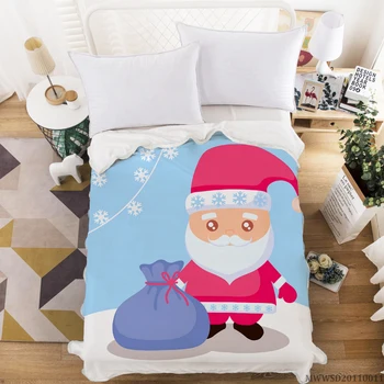 

Fashion Throw Blanket Christmas Warm Blankets Fleece Cartoon Soft For Kids Girl Quilt Sofa Bed Cover