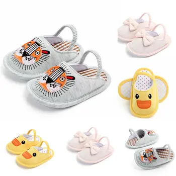 

Newborn Baby Boy Girl Soft Sole Cotton Slipper Crib Shoes Anti-slip Prewalker Baby Slippers