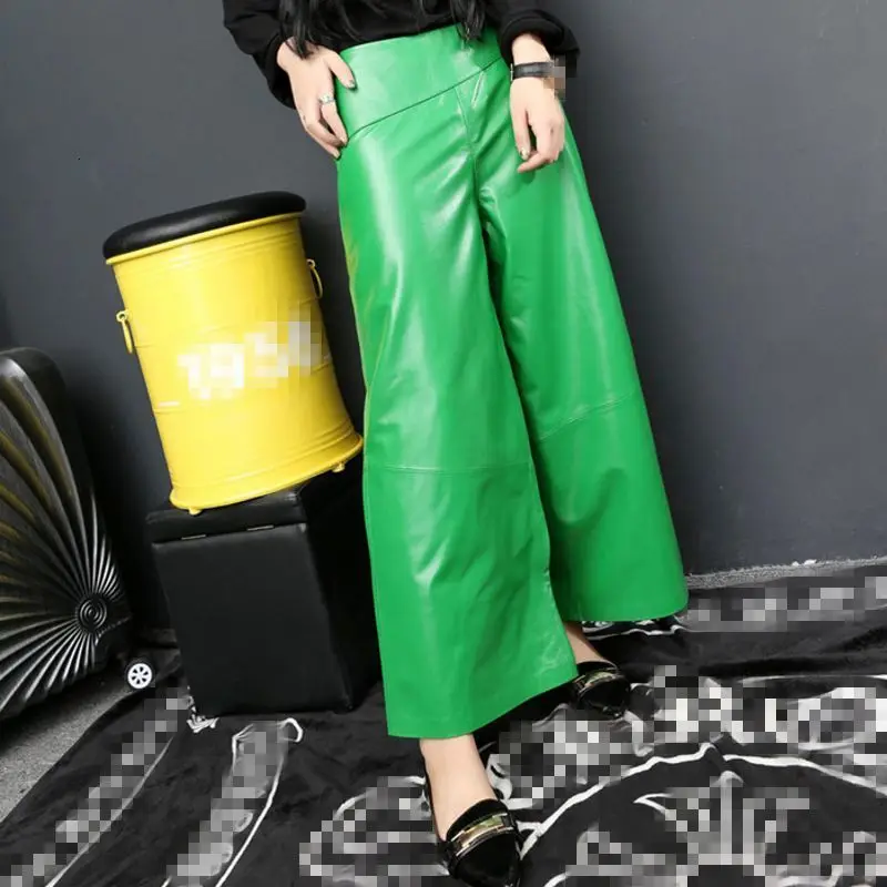 Fashion Womens Side Rits Lange Lederen Schapenvacht Broek Wijde Pijpen Broek Loose Fit Broeken Vrouw Multi Color Plus Size Fashion Womens Side Rits Lange Lederen Schapenvacht Broek Wijde Pijpen Broek Loose Fit Broeken Vrouw Multi Color Plus Size