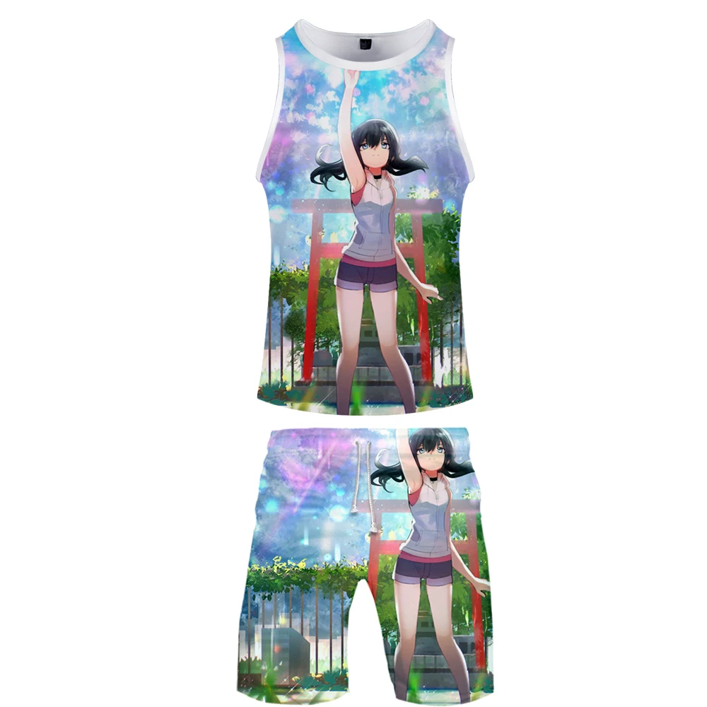 Son of the weather two piece set casual short sleeve T-shirt+ shorts kpops high street fashion round neck tshirt shorts set