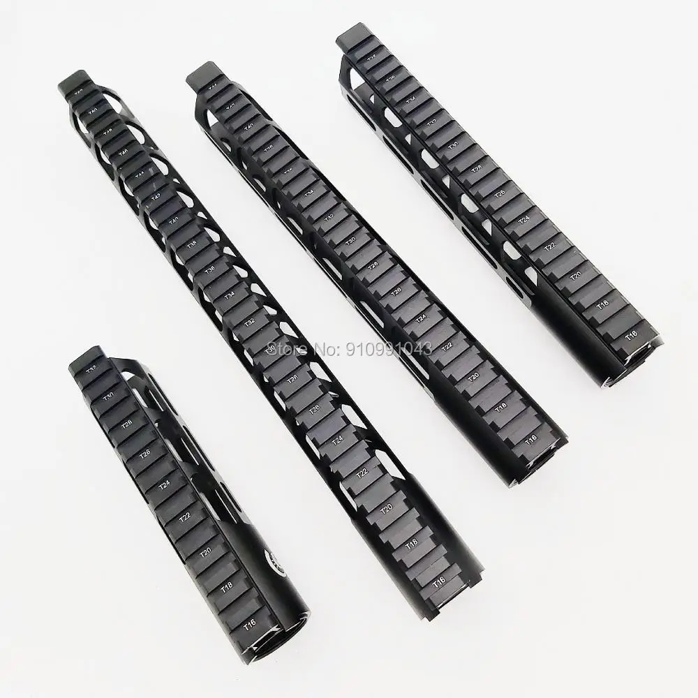 MLOK handguard свободном супер тонкий ar 15 Handguard Quad Rail W/гайка Fit .223 для M4 M16 AR15 7 10 12 дюймов |