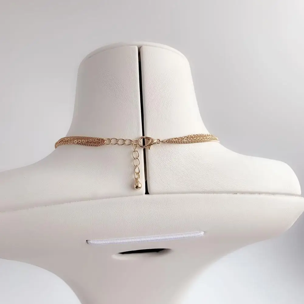 Новые золотые MULTI-LAYER ожерелья Модные ювелирные изделия ожерелья Свадебные вечерние подарки женские аксессуары хорошее качество