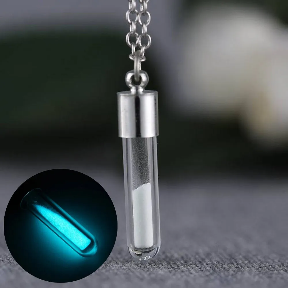 

High Quality Jewelry Glow Necklace In the Dark Necklace Glass Bottle Necklace Pendant Hot Sale High Quality Necklace Jewelery