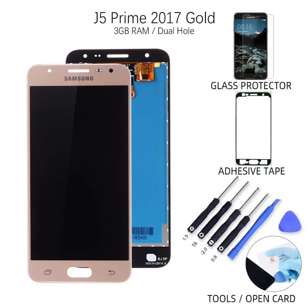 J5 Prime 2017 Gold Дисплей для SAMSUNG Galaxy J5 Prime LCD в сборе с тачскрином On5 On7 G570 G570Y G570M G570F G6000 - Цвет: J5 Prime 2017 Gold