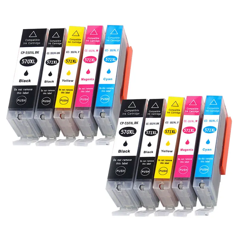 Pack De 2 Cartouches D'Encre Noire Compatibles Canon PGI-570Bk - 23ml - Pour PIXMA Série