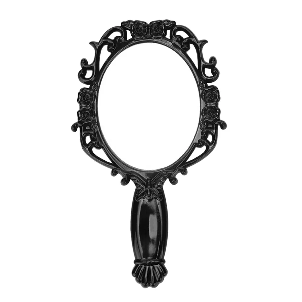 Classic Design Cosmetic Mirror Retro Traveling Compact Antique Handheld Pocket Makeup Mirror for Trip Home Living Room