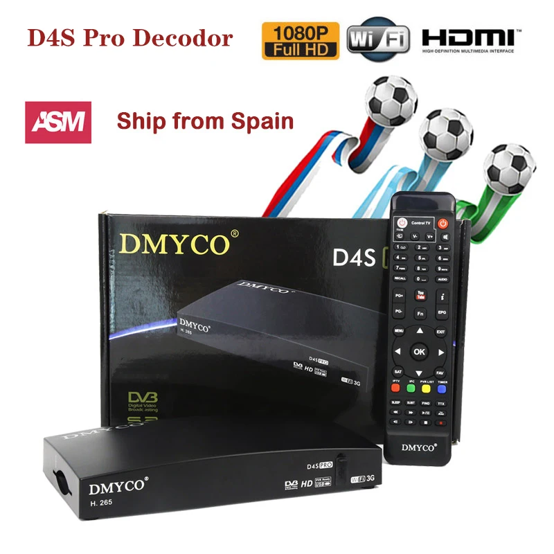 

D4S Pro DVB S2 Satellite Receiver Digital Full 1080P 2*LNB TV Decoder Dual Turner FTA HD Satellite Receptor Spain Europe D4SPro