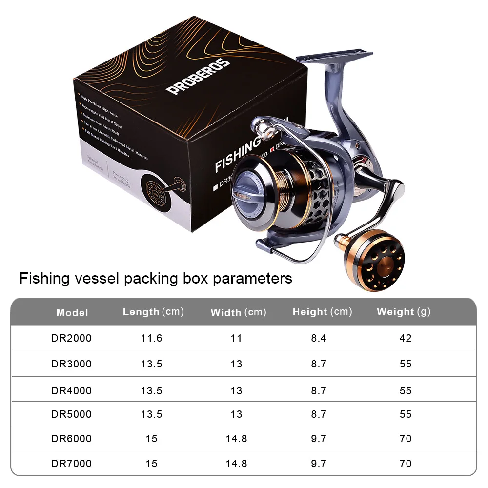 Carretel de Pesca Carretel de Metal Lidar com Fiação Carretel de Água Arraste Metal Salgada Carretel Carpa Enviar Presente Linha Dr2000-7000 11-21kg 6 Carretilhas de pesca
