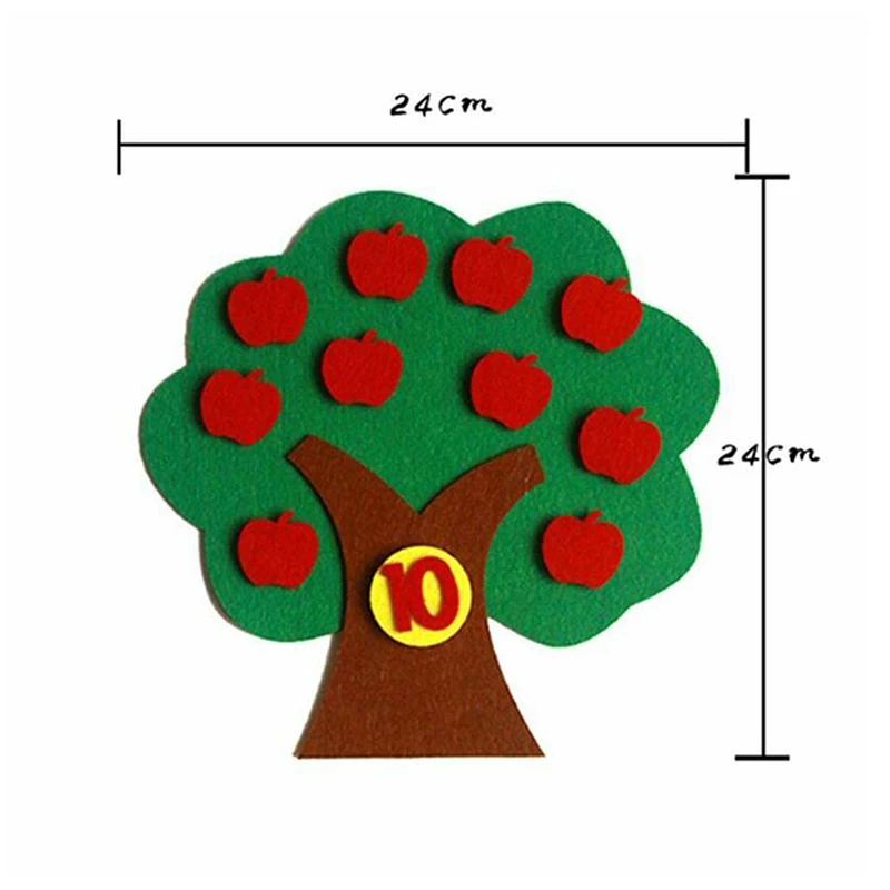 Модные популярные математические игрушки, обучающие приспособления, инструмент, яблони, сделай сам, тканевая ткань, для раннего обучения, для детей 3-6 лет, детские игрушки
