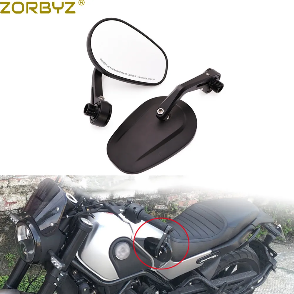 Черные овальные боковые зеркала ZORBYZ для руля Benelli Leoncino 500 502c 752s BN600 BN300|Боковые и