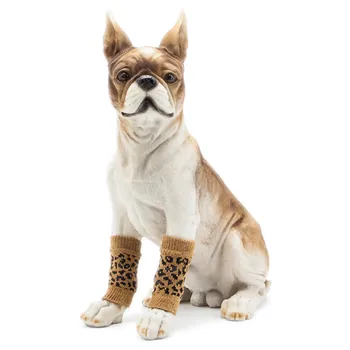 

4pcs/Set Dog Socks Warm Shoes Socks Protect Dog Knee Pads Cute Knit Cotton Socks for Small Dog and Large Dogs Autumn Winter Wear