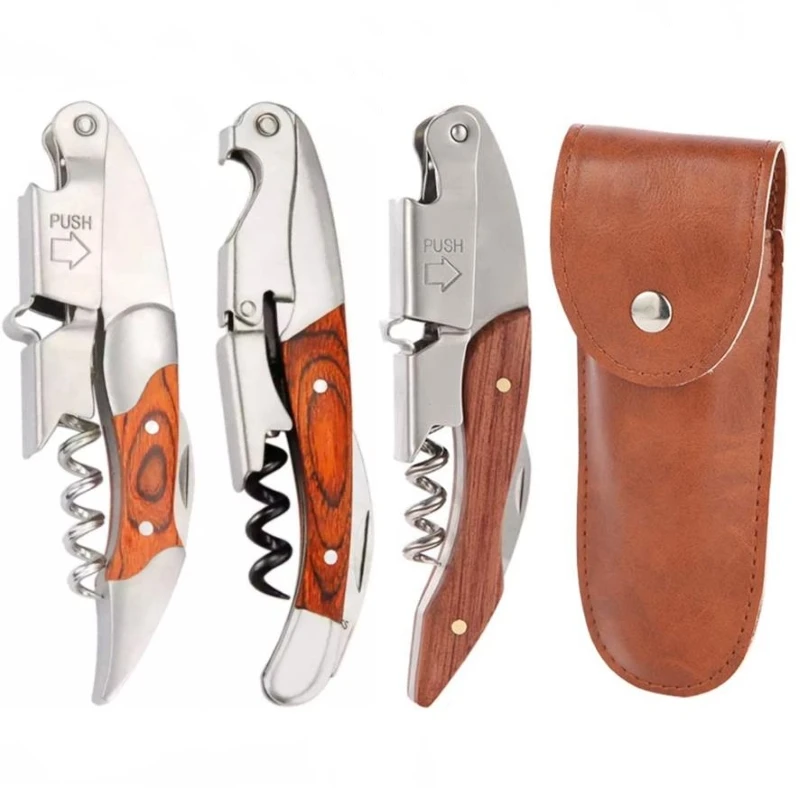 

Wine Opener, Professional Waiters Corkscrew, Bottle Opener Cork Remover with Foil Cutter Bar Tools