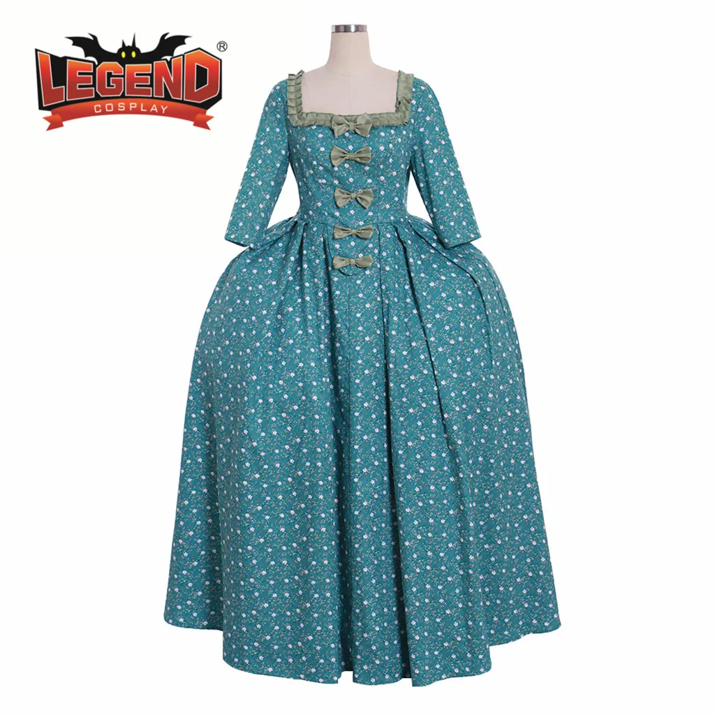 

Платье-Мария-Антуанета Rococo 18-го века синее платье Рококо с цветами платье с открытой спиной халат Женское платье