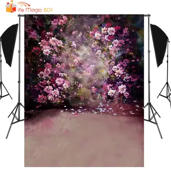 

LIFE MAGIC BOX Wedding Background Retro Flower Marriage Backdrops for Photo Shoot Birthday Party Photocall