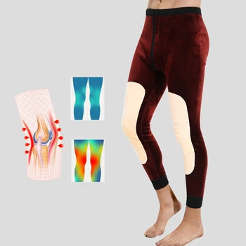 

Winter Warm Mens Long Johns Thick Wool Thermal Underwear Men Leggings Thermos Pants Wool Knee Men's KeepWarm Pants Plus Size 3XL