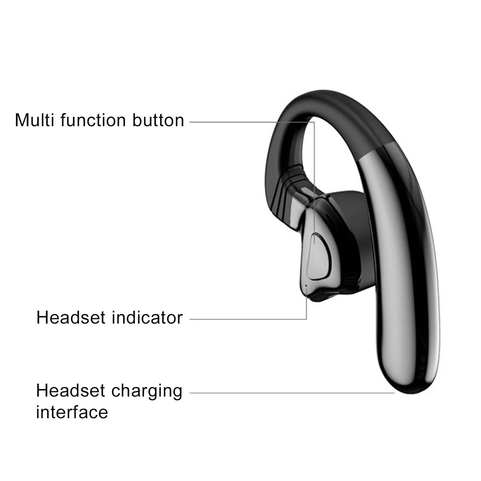 Q9S 1Pair Bluetooth 5 0 Wireless Earphones Ear Hook Sports Wireless Heatset Earhook Waterproof Bluetooth Earphone with Ear Caps
