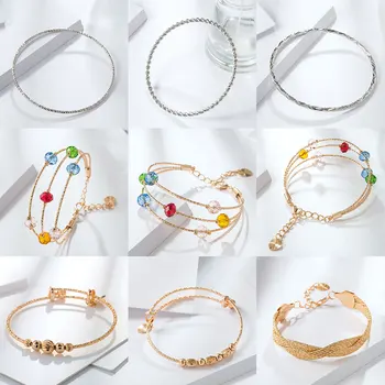 

Viennois Women Bracelet Bangle Fashion Gold Color Bangle Trendy Wedding Party Jewelry Fashion Jewelry