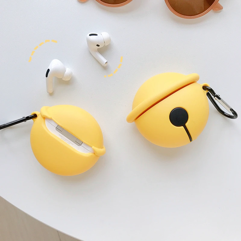 Чехол для мини наушников Airpods Pro мягкий силиконовый чехол с милым мультяшным