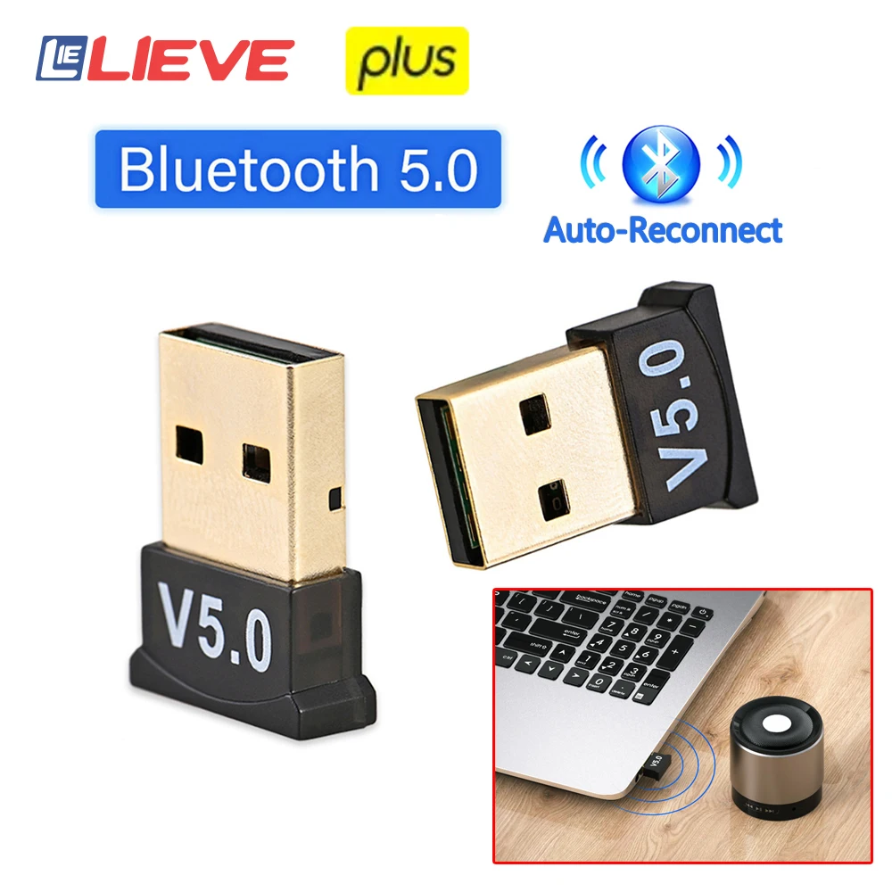 Adaptador V5.0 Bluetooth 5,0, transmisor, receptor Bluetooth, Audio, Dongle, adaptador USB inalámbrico para ordenador, PC y portátil