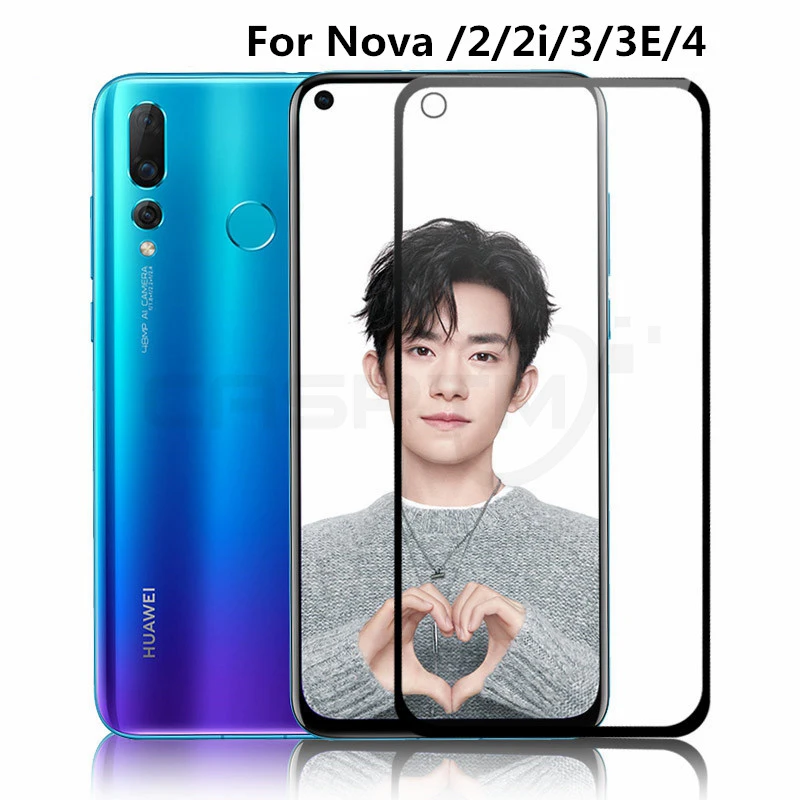 

Full Cover Tempered Glass For Huawei Nova 5 5i 5pro Smart Toughened Film For Huawei Nova 4 3e 3i 2 Plus Screen Protector Film