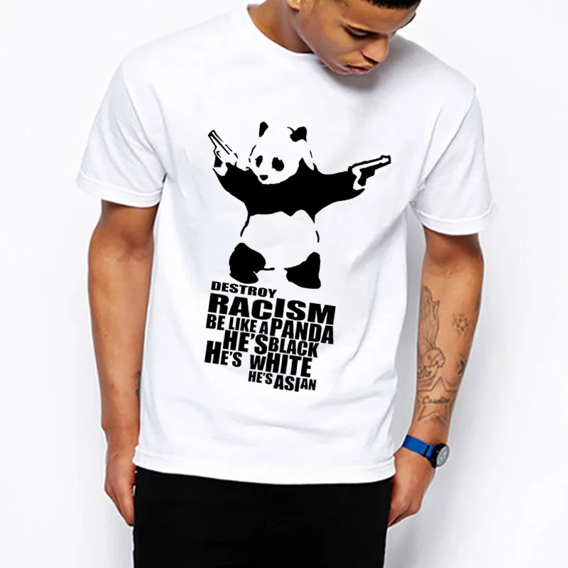 Camiseta con estampado de Panda hombre y mujer, camisa con cuello redondo, de grande, regalo para novio|Camisetas| - AliExpress