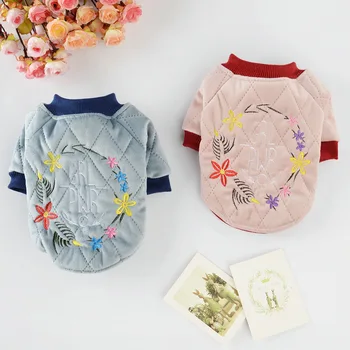 

Flower Pet Dog Clothes Floral Clothings Dogs Hoodies Super Small Clothing Cute Print Autumn Winter Warm Fleece Casual Ropa Perro