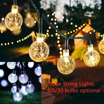 

Festive lanterns solar string lights LED bubble ball lamp outdoor garden waterproof string lights holiday string lights decor