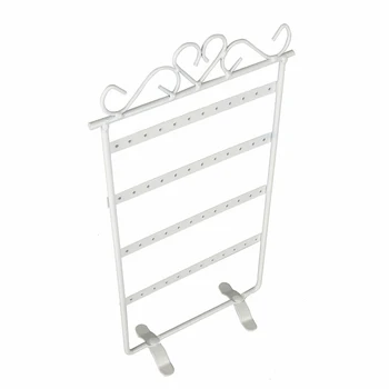 

Universal Iron Art Home Show Solid Stable Protective Hanging Jewelry Display Stand Necklace Rack Earrings Holder 48 Hole Storage