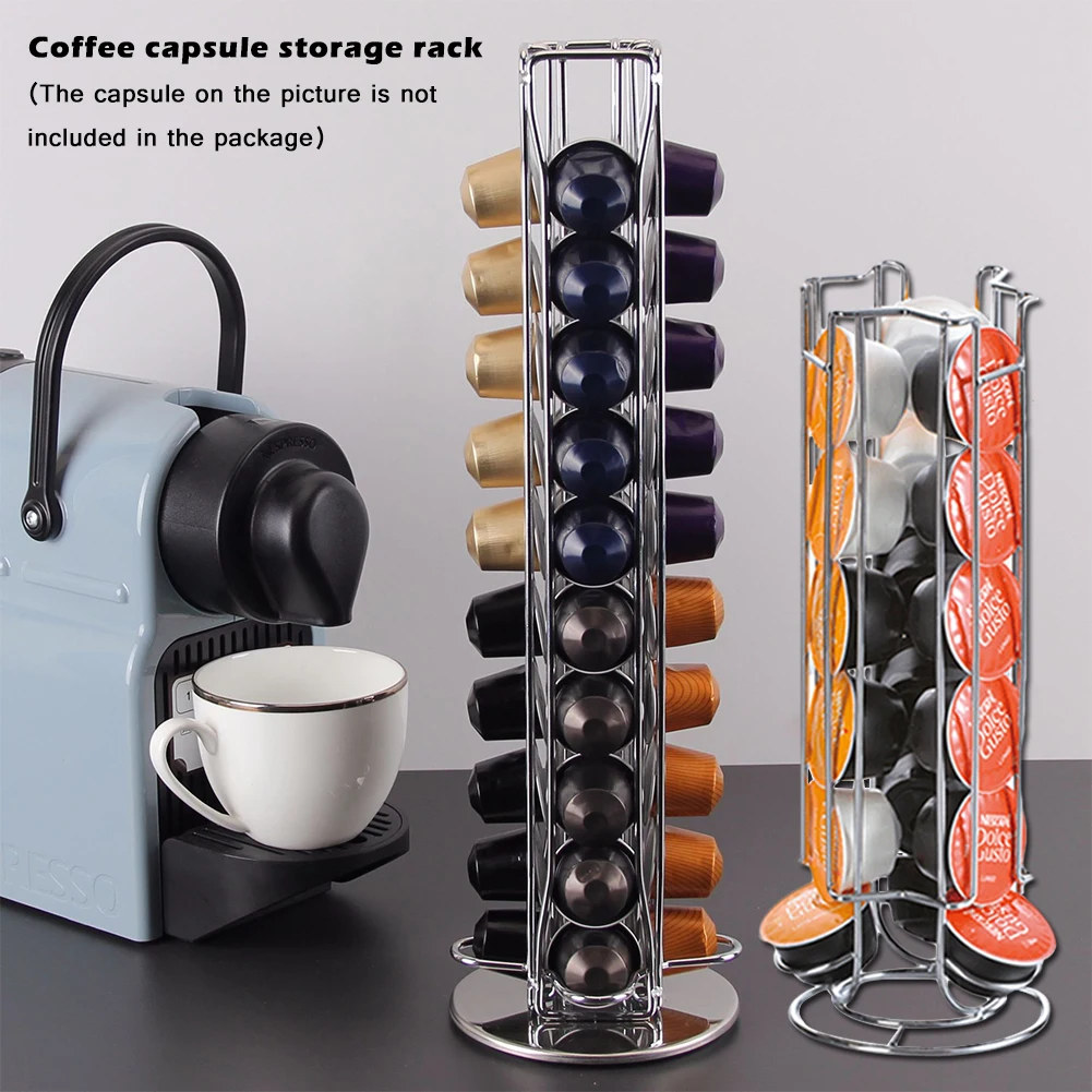 Новинка металлическое покрытие Koffie Pod Houder Ijzer Chroom подставка для капсул Opbergrek voor 18