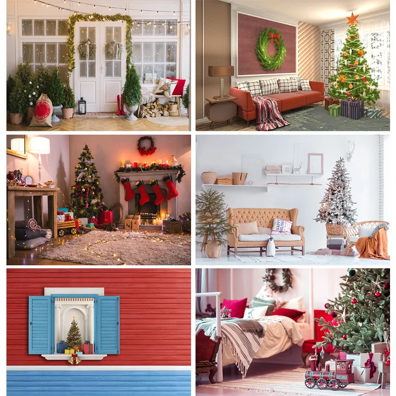 

SHENGYONGBAO Christmas Photography Background Christmas Tree Backdrop for Photo Studio Baby Portrait Photocall 20107HSD-06