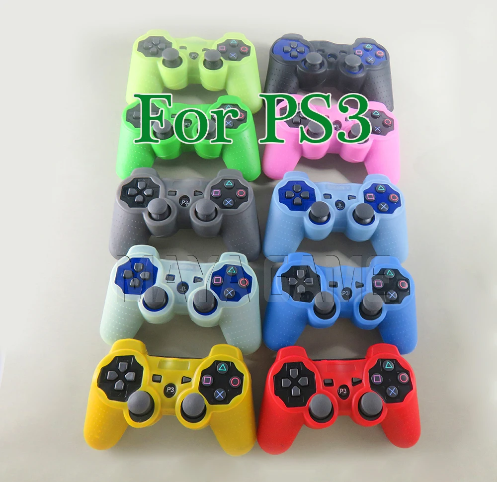 20 шт./лот разноцветный силиконовый защитный чехол для PS3 кожаный контроллера