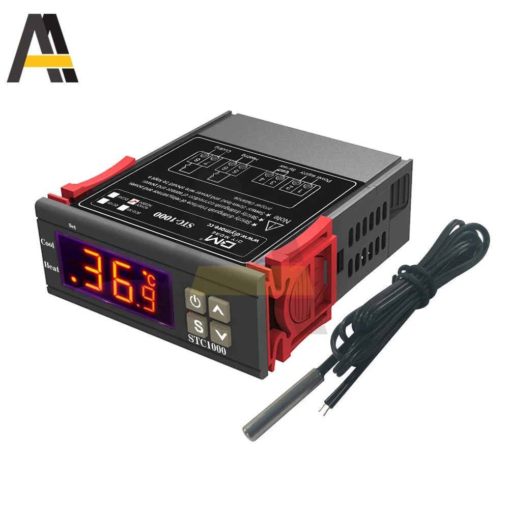

STC-1000 AC 110-220V LED Digital Thermostat for Incubator Temperature Controller STC 1000 Thermoregulator Relay Heating Cooling