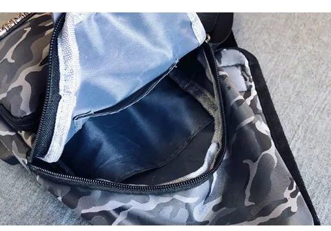 Camouflage Chest Pack Men's Fashion Korean-style Multi-functional Oxford Cloth Shoulder Bag Large Capacity Chest Pack