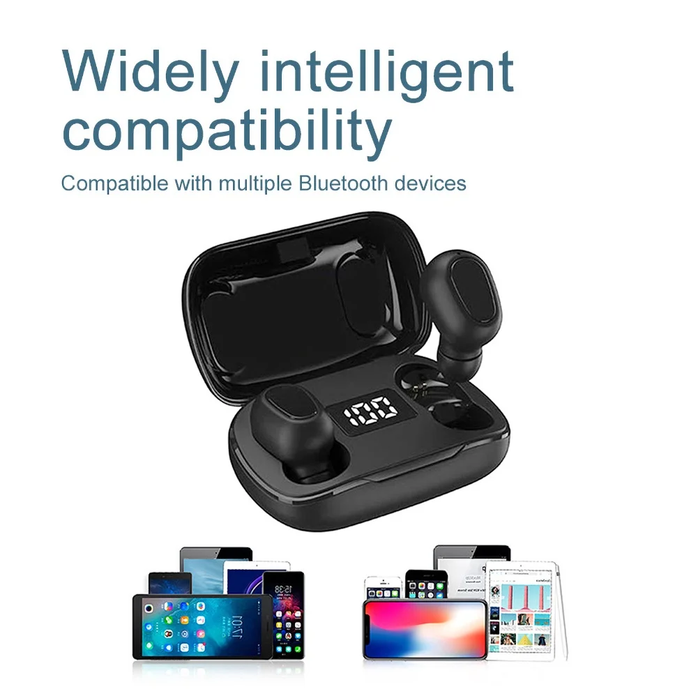 XT7 Tws Bluetooth Earphone Stereo Sport Wireless Headphones Bluetooth5 0 Wireless IPX7 Waterproof Headphone for Xiaomi Huawei