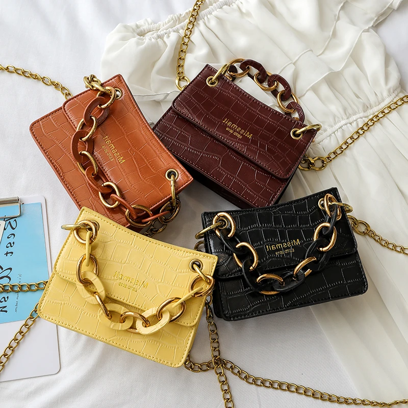 

Crocodile Pattern Shoulder Crossbody Bags For Women 2019 Luxury Handbags Women Bags Designer Chains Female Purses And Handbags