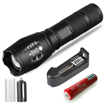 

Led flashlight Ultra Bright torch XM-L T6 XM-L2-U3 Hunting Camping light 5 switch Modes Zoomable Bicycle Light use 18650 battery