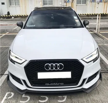 

Carbon Fiber Front Bumper Lip Splitters Aprons Flaps Spoiler For AUDI A3 S3 RS3 Sline Hatchback 2017 2018 2019 2020 Year