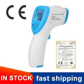 

Hot Sale Portable Infrared Digital Thermometer Ear Forehead Tri-color Flash Alarm HD Screen Thermometer Baby Health Management