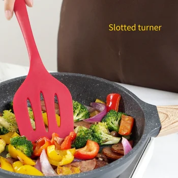 

Cooking Utensils Set Silicone Kitchenware Non-stick Spatula Spoon Oil Brush Heat-Resistant Dinnerware Set,