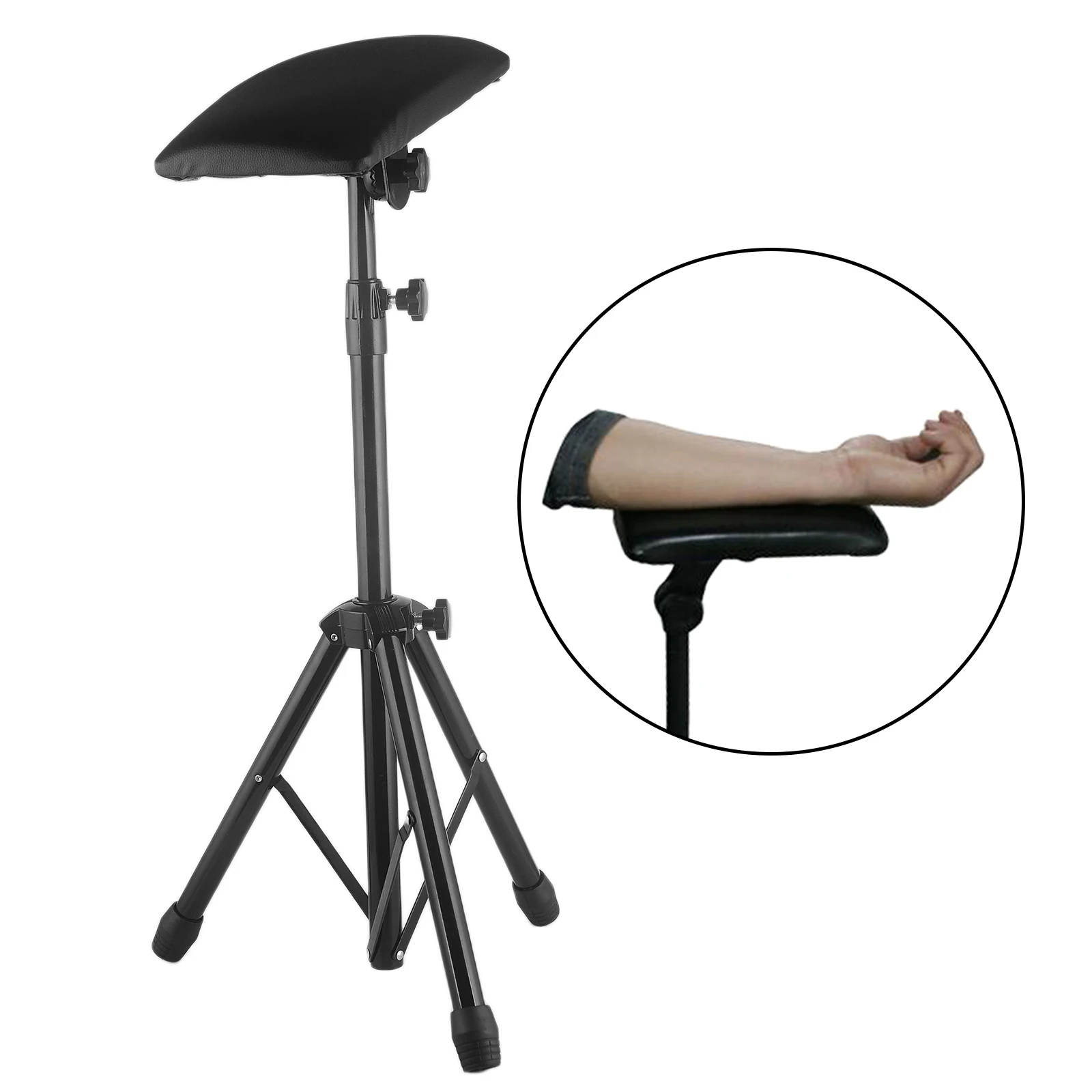 Iron Protable Tattoo Armrest Stand Foldable Tripod Tattoo Arm Leg Rest Chair Fully Ajustable Tattoo for Work Supply Bed Stool foot rest non slip pedicure foot stool smooth edge multifunctional foot rest stand
