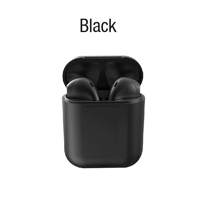 Macarons оригинальные Inpods 12 Беспроводные наушники новейшие Bluetooth наушники 5,0 TWS всплывающая сенсорная гарнитура микрофон для смартфона - Цвет: black
