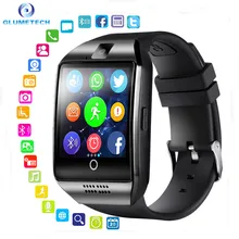 Смарт-часы с камерой, Q18 Bluetooth Smartwatch Sim Tf слот для карты фитнес-трекер спортивные часы для Android