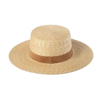 New Boater Hat For Women Summer Beach Hat Unisex Flat Straw Hats Protection UV Shade Hat Ladies Wide Brim Sun Hats Wholesale 4