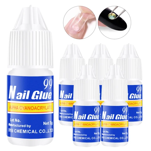 Strong Adhesive Glue Nail Art Rhinestone Glue Set Mini 3g Fast Drying Acrylic False Nails Tips Accessories Nail Tool NT1862